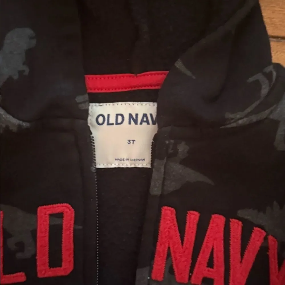Old Navy Hoodie Boys 3T‎ Dinosaurs Full Zip Sweatshirt Jacket